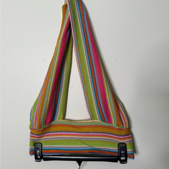 Colorful Striped Halter Crop Top - Picture 3 of 4